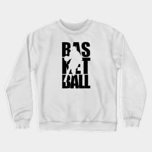 basketball player text masking black Crewneck Sweatshirt